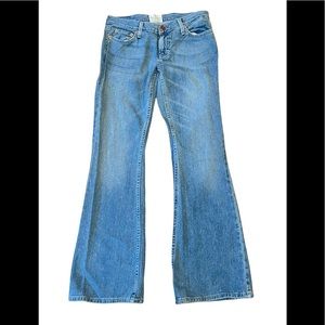 Women's American Eagle Hipster Fit Flare Leg Light Wash Blue Jeans - 6 REGULÄR